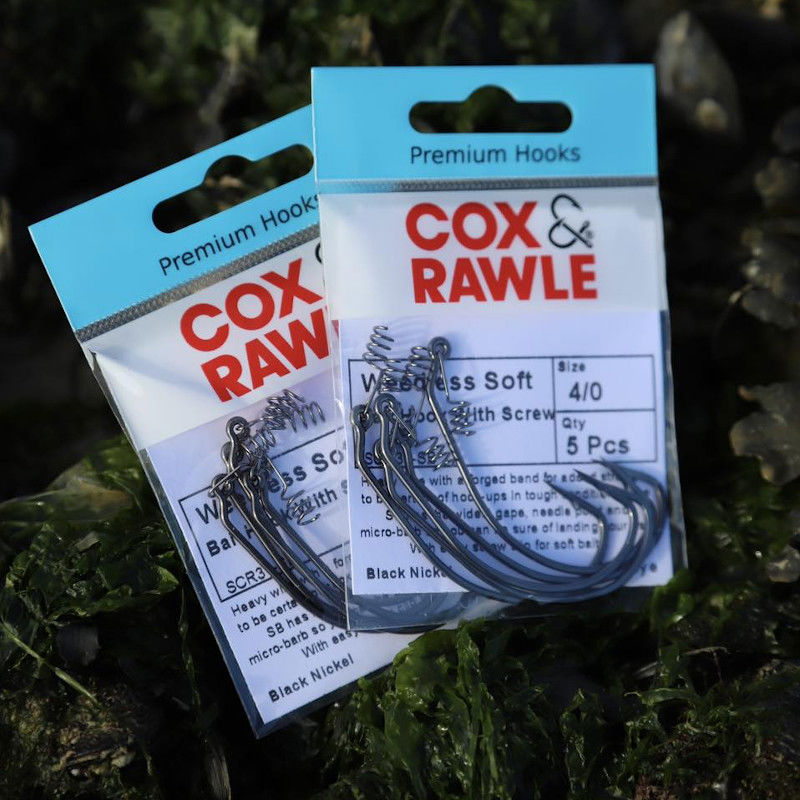 Cox & Rawle Weedless Softbait Hooks With Screw